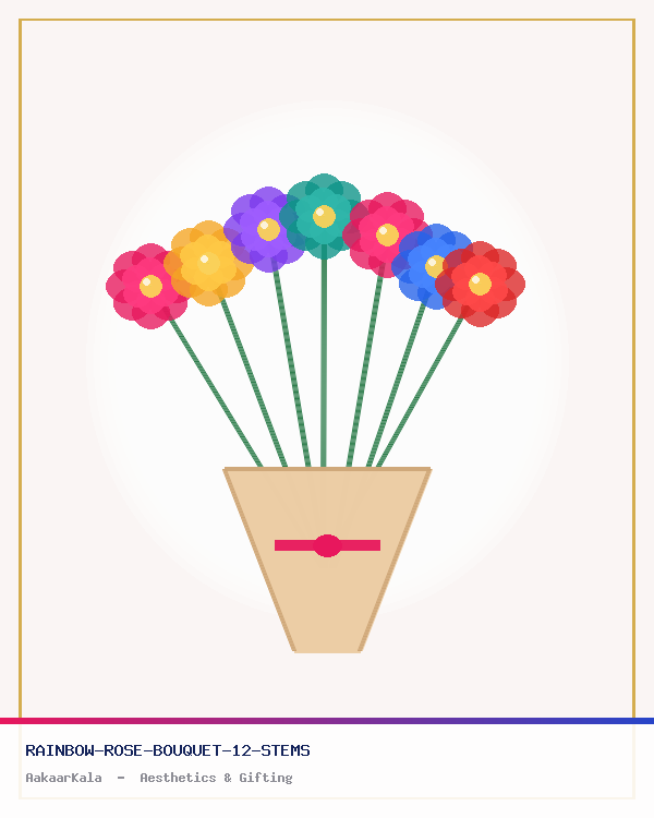 Rainbow Rose Bouquet — 12 Stems